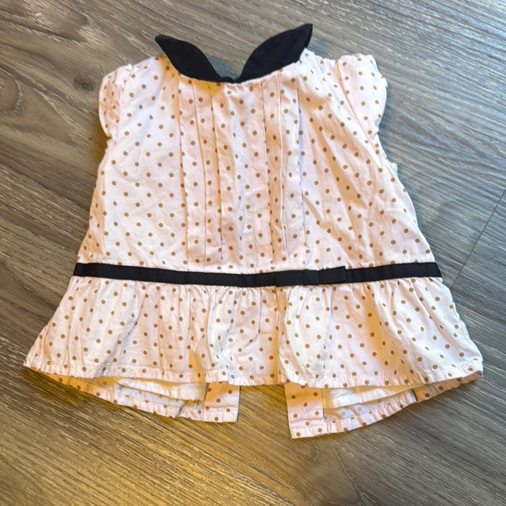 Janie and Jack Cream Polka Dot Dress